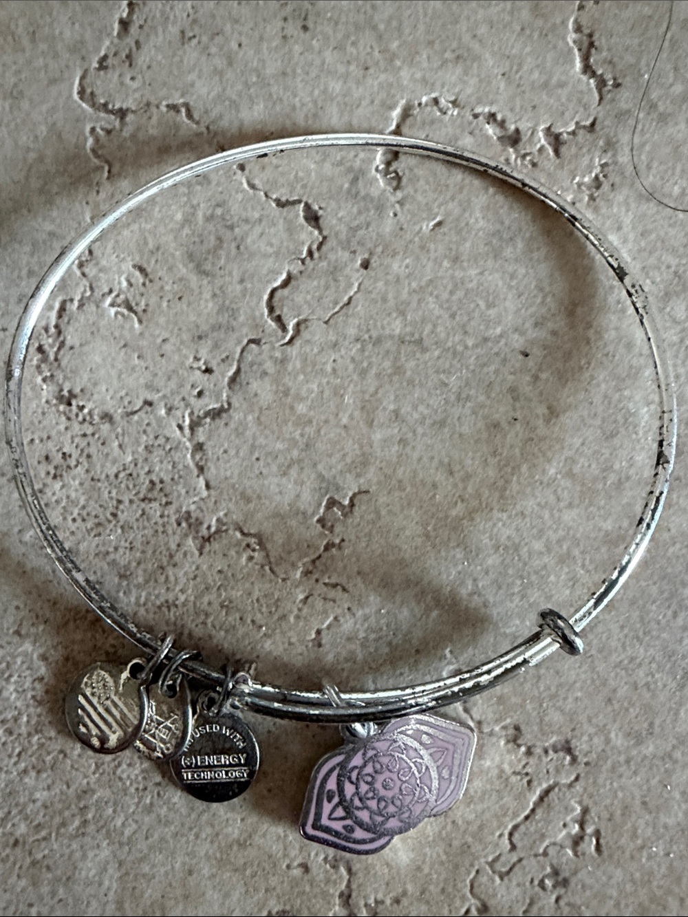 Alex and Ani Third Eye Chakra Silver Bangle Bracelet